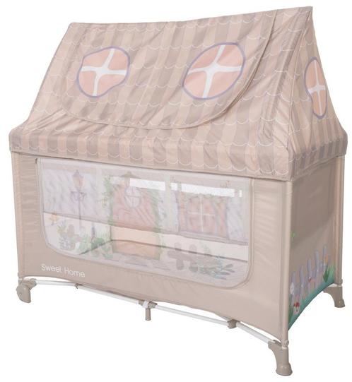 Lorelli Sweet Home Beige Campingbed met Dakje 1008065-2507, Kinderen en Baby's, Babywiegjes en Ledikanten, Nieuw, Verzenden