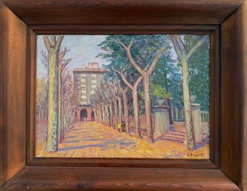 Sebastià Congost Pla (1919–2009) - Parque de una ciudad, Antiek en Kunst, Kunst | Schilderijen | Klassiek
