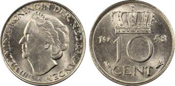 Koningin Wilhelmina 10 cent 1948 MS64 PCGS gecertificeerd