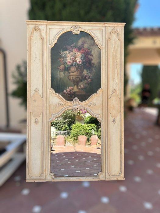 Spiegel - Hout - grote Trumeau spiegel, Antiek en Kunst, Curiosa en Brocante