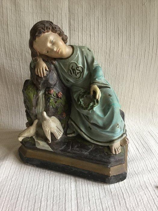 Beeld - Rustende Jezus als kind - 30 cm - Gips - 1940-1950, Antiek en Kunst, Antiek | Boeken en Bijbels