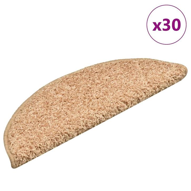 vidaXL Trapmatten 30 stuks 56x17x3 cm Goud Halfrond, Doe-het-zelf en Verbouw, Ladders en Trappen, Nieuw, Verzenden