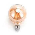 Globe gloeilamp G95 - E27 - amber glas | 6W=45W | flame fila, Verzenden, Nieuw