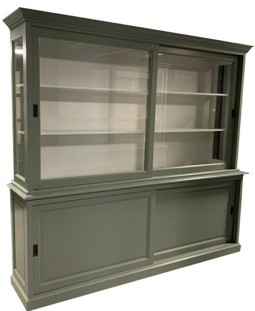 Buffetkast Engels groen Arnhem 240cm, Huis en Inrichting, Kasten | Buffetkasten, Ophalen of Verzenden