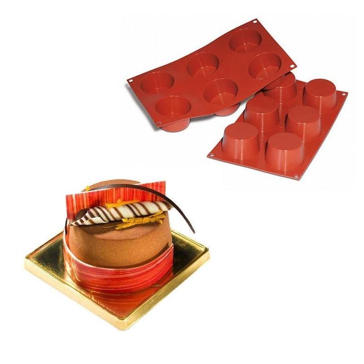 Silikomart Siliconen Bakvorm Muffin (6x) Ø6,8x3,8cm, Hobby en Vrije tijd, Taarten en Cupcakes maken, Nieuw, Verzenden