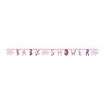 Geboorte Letterslinger Baby Shower Roze 1,65m, Verzenden, Nieuw