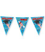Party vlaggen geslaagd, Verzenden, Nieuw, Feestartikel