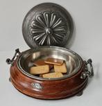 Gesigneerd: 1907 - Koektrommel - Tin - Hout, Antiek en Kunst, Curiosa en Brocante