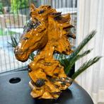 Jaspis Dark Orange Jasper horse - Hoogte: 20 cm - Breedte: 8