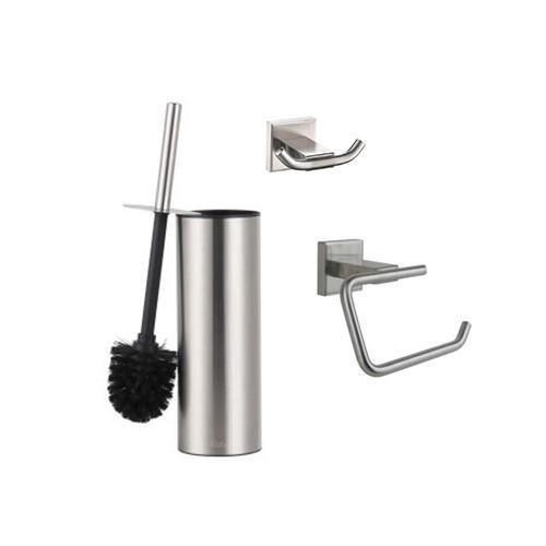 Toilet Accesoireset | Wandmontage | RVS | 55% KORTING! OP=OP, Doe-het-zelf en Verbouw, Sanitair, Toilet, Nieuw, Rvs, Ophalen