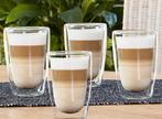 4 Hi Latte Macchiato glazen - dubbelwandige glazen - 400ml, Huis en Inrichting, Keuken | Servies, Verzenden, Nieuw