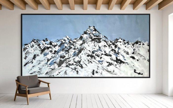 VOLHA - Snowy mountains -XXL-Handmade, Antiek en Kunst, Kunst | Schilderijen | Modern