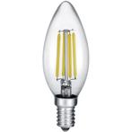 LED Lamp - Kaarslamp - Filament - Trion Kurza - 4W - E14, Nieuw, Ophalen of Verzenden, Led-lamp, Soft of Flame