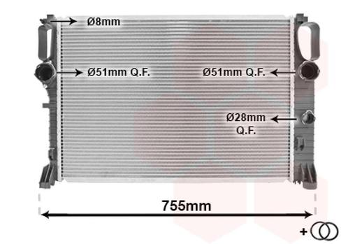 RADIATOR VOOR MERCEDES BENZ CLS-KL C219 2005-2011 2115003402, Auto-onderdelen, Airco en Verwarming, Nieuw, Ophalen of Verzenden