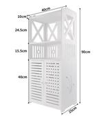 Compacte Badkameropbergkast met Dubbele Deur – PVC, Verzenden, Nieuw