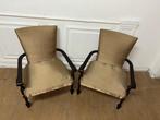 Fauteuil - Hout - Koppel fauteuils uit de jaren 50