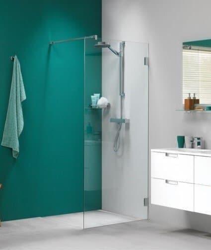 Douchewand profielloos 110 x 200 cm chroom glasklemmen, Doe-het-zelf en Verbouw, Sanitair, Douche, Nieuw, Chroom, Ophalen of Verzenden