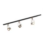 Smart 1-fase rail zwart met staal incl. 3 WiFi GU10 - Iconic, Nieuw, Overige materialen, Modern