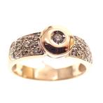 Gouden dames ring met diamanten | 0,35 ct. (gouden ring), 18 tot 19, Gebruikt, Ophalen of Verzenden, Dame