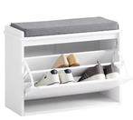 Schoenenbank met Klep en Zitkussen – Wit MDF, 62x46x26 cm, Huis en Inrichting, Kasten | Ladekasten, Verzenden, Nieuw