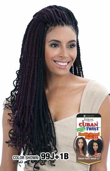 Freetress Equal Cuban Twist Braid 24 inch, Sieraden, Tassen en Uiterlijk, Uiterlijk | Haarverzorging, Pruik of Haarverlenging