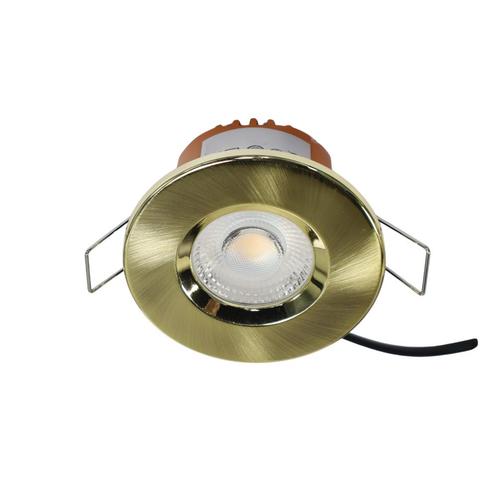 LED fire rated inbouwspot 6Watt rond MESSING IP65, Huis en Inrichting, Lampen | Spots, Ophalen of Verzenden