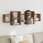 vidaXL Wandschap 129x18x42 cm bewerkt hout oud houtkleurig, Huis en Inrichting, Woonaccessoires | Wandplanken en Boekenplanken