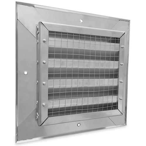 Buitenmuurrooster inbouwmaat (BxH) 200 x 200mm - RVS 304, Doe-het-zelf en Verbouw, Ventilatie en Afzuiging, Nieuw, Verzenden