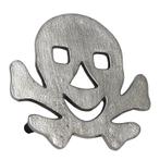 Onderzetter Skull & Bones 17x17x5cm zilver onbewerkt, Nieuw, Ophalen of Verzenden