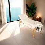 3-zones massagetafel met 10 cm matras en houten frame - beig, Verzenden, Nieuw