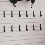 vidaXL Wandhaken 12 st J-vormig staal zwart, Dieren en Toebehoren, Paarden en Pony's | Overige Paardenspullen, Verzenden, Nieuw