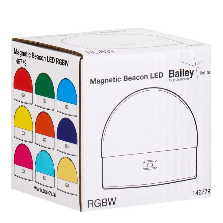 Bailey Magnetic Beacon LED RGBW 1.5W 120lm | Oplaadbaar m..., Huis en Inrichting, Lampen | Overige, Nieuw, Ophalen of Verzenden