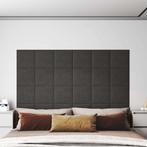 vidaXL Wandpanelen 12 st 1,08 m² 30x30 cm stof donkergrijs, Verzenden, Nieuw