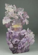 Vaas Sculpte - Beeld van Bloemen en Vruchten - Fluoriet