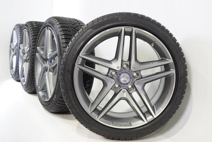 Mercedes A B CLA Klasse W176 W117 W246  18 inch velgen Pirel, Auto-onderdelen, Banden en Velgen, Velg(en), Gebruikt, 18 inch, Winterbanden