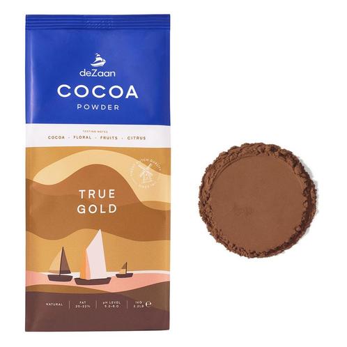 deZaan Cacaopoeder True Gold 1kg, Hobby en Vrije tijd, Taarten en Cupcakes maken, Nieuw, Verzenden
