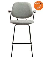 Barkruk Eva - NIEUW - Grijs - zithoogte 77cm, Vergader- of Presentatieruimte, Ophalen of Verzenden, Nieuw zonder verpakking, Stoel