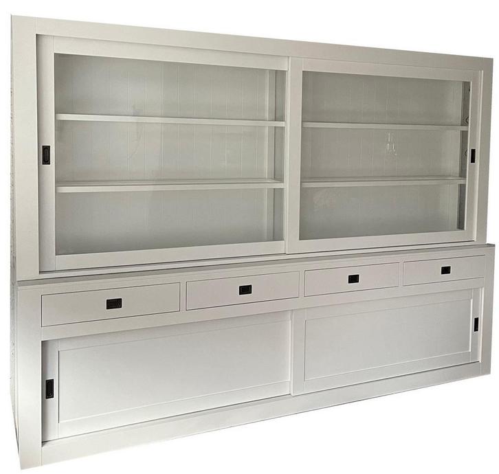 Witte strakke buffetkast Odijk 300cm, Huis en Inrichting, Kasten | Buffetkasten, Ophalen of Verzenden