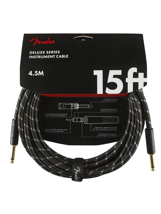 Fender Deluxe Series instrument kabel 4.5m tweed zwart, Muziek en Instrumenten, Instrumenten | Toebehoren, Verzenden