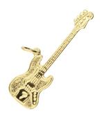 Gouden Basgitaar electrisch ketting hanger, Verzenden, Nieuw