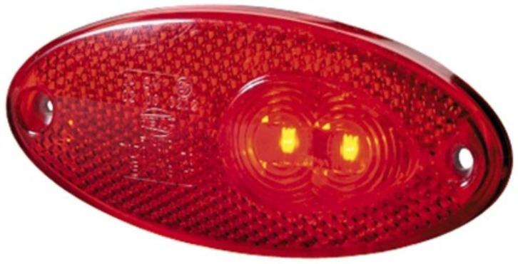 Hella Markering LED met Reflector Ovaal Opbouw Rood, Caravans en Kamperen, Kampeeraccessoires, Nieuw