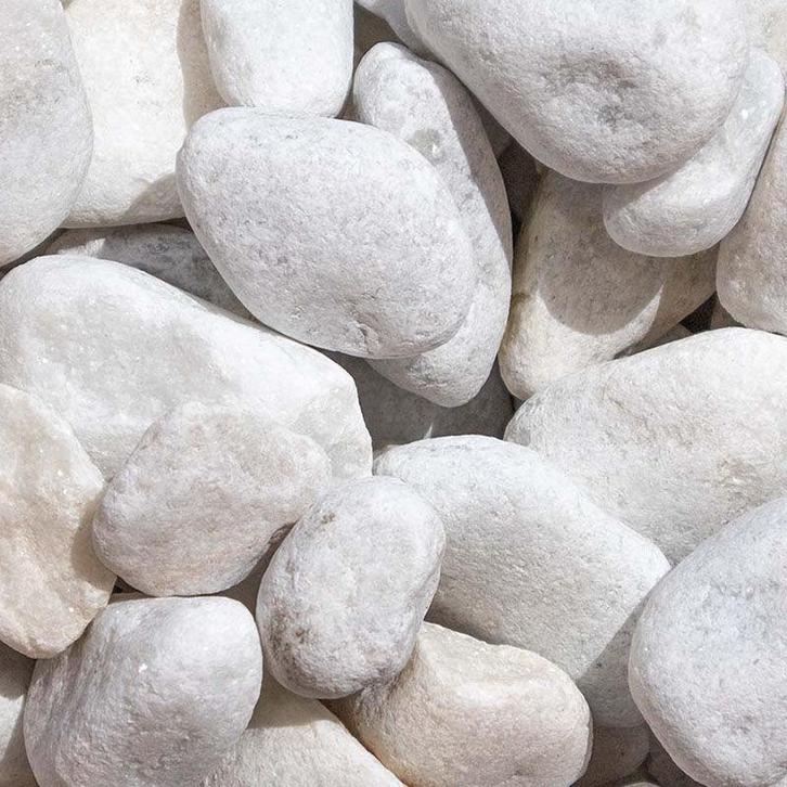 Crystal white keien 40-80mm, Tuin en Terras, Grind, Keien en Split, Ophalen of Verzenden
