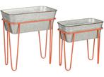 Mica Decorations Stanly Bloempot op Standaard - Set van 2 -, Verzenden, Nieuw