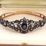 Armband - 18 karaat Geel goud - 5.80ct. tw. Saffier -, Sieraden, Tassen en Uiterlijk, Armbanden, Nieuw