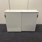 Schuifdeurkast (hxbxd) 120x160x45 cm, wit - zilver