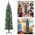 Cheqo® Kunstkerstboom Smal - Smalle Kerstboom - 180 cm - Rea, Verzenden, Nieuw