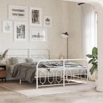 vidaXL Bedframe met hoofd- en voeteneinde metaal wit 140x200, Huis en Inrichting, Slaapkamer | Bedden, Verzenden, Wit, 140 cm