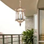 Waterdichte Retro Hanglamp –Bronskleur Brons en Glas Binnen/, Huis en Inrichting, Lampen | Hanglampen, Verzenden, Nieuw