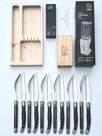 Laguiole - 6x Forks & 6x knives - Black - style de -