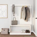 vidaXL Kledingrek schoenenkast 113x40x157,5 cm massief, Verzenden, Nieuw